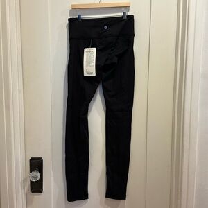 Lululemon practice daily pant leggings, black ruffle Trim new with tags 4